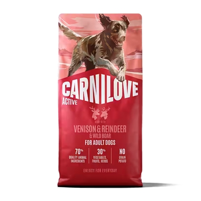 Carnilove Active Hundfoder Adult Venison, Reindeer & Wildboar 12 kg